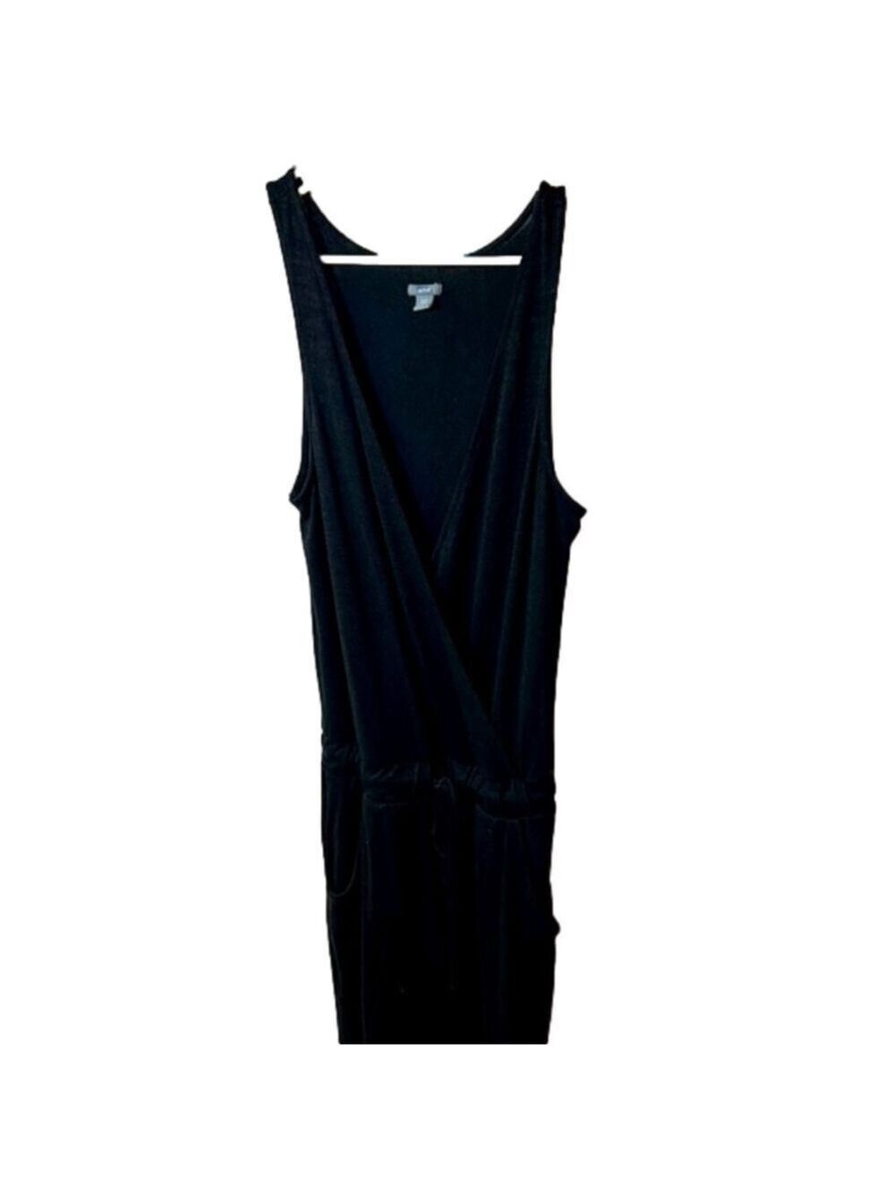Aerie sleeveless black jumpsuit Size XS minimalist norm core